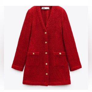 Zara weave red dress